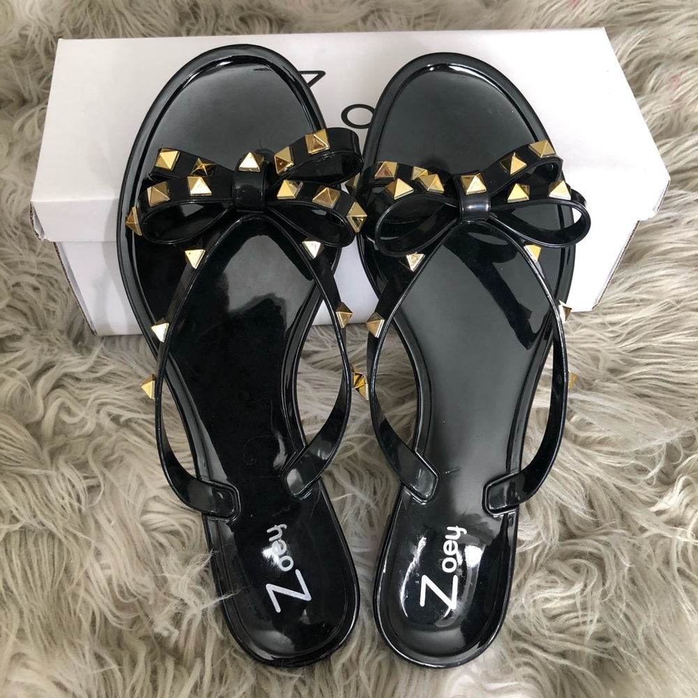 Black Studded Sandals size 9